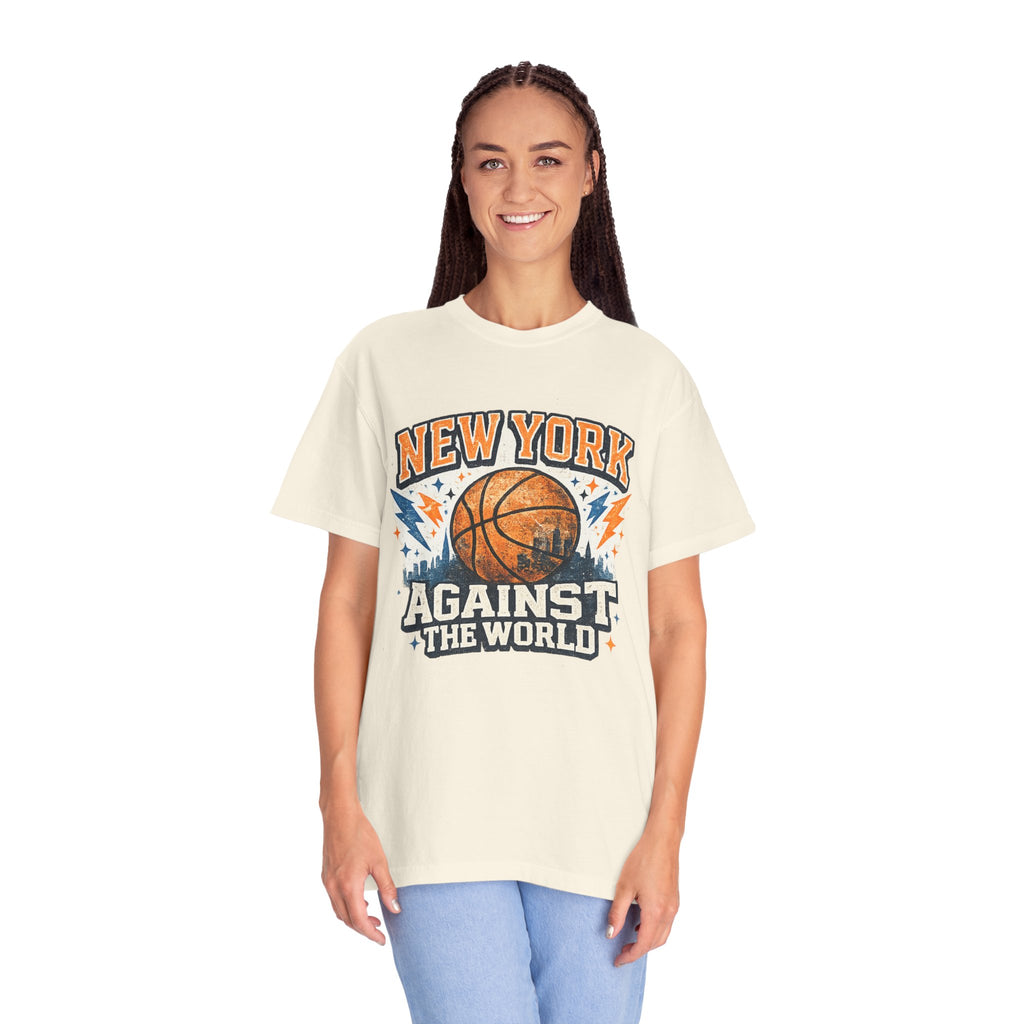 New York Basketball T-Shirt — "Against the World" Vintage Hoop Tee