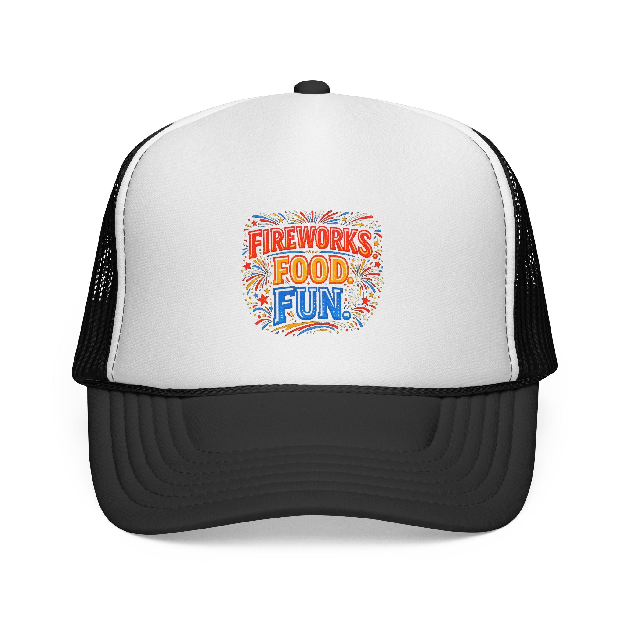 Trucker Cap — Fireworks Food Fun Retro Festival Mesh Hat