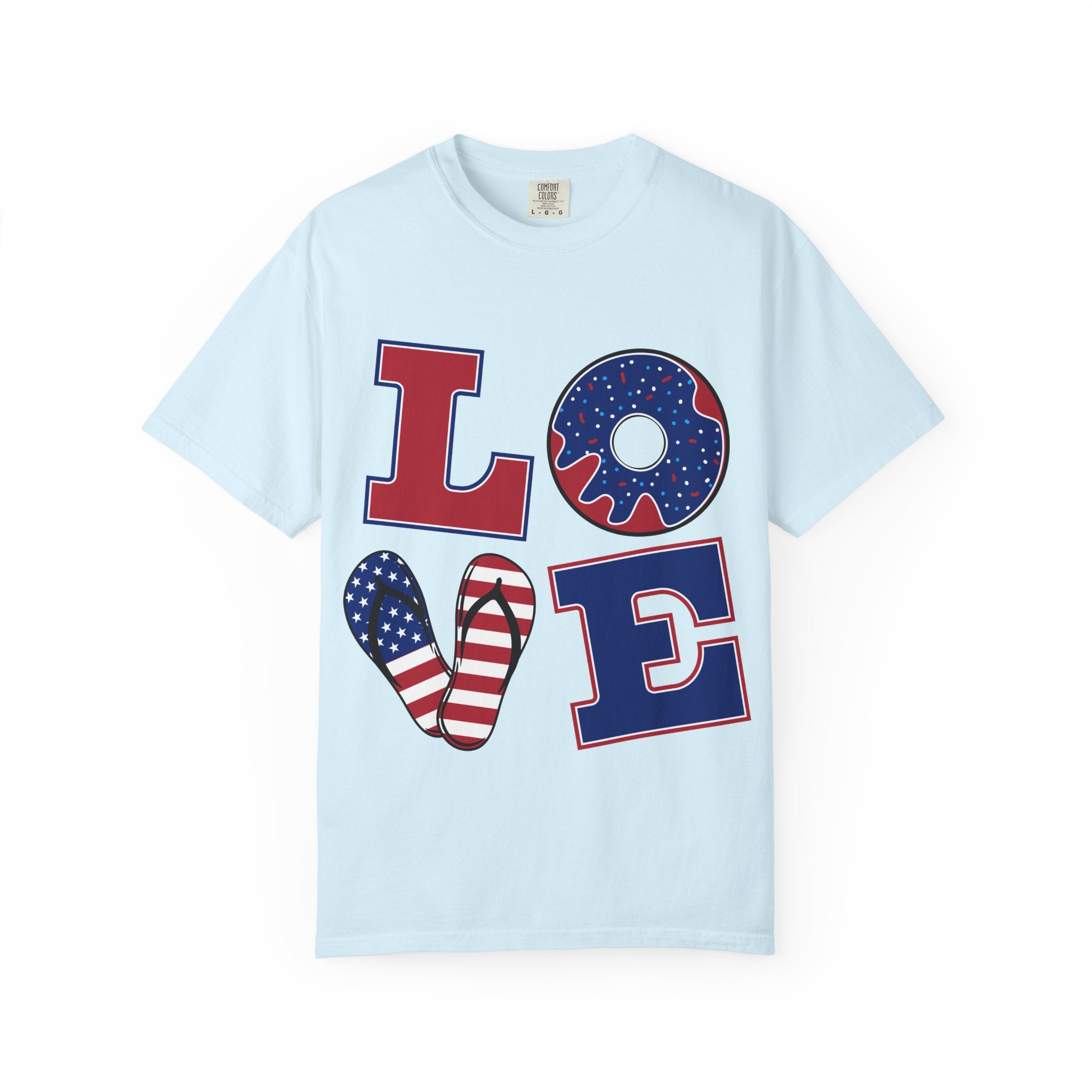 Patriotic 'LOVE' & '’Merica' Graphic T-Shirt – Fourth of July USA Tee
