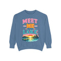 Meet Me at the Lake Sweatshirt — Cozy Retro Sunset Lake Crewneck
