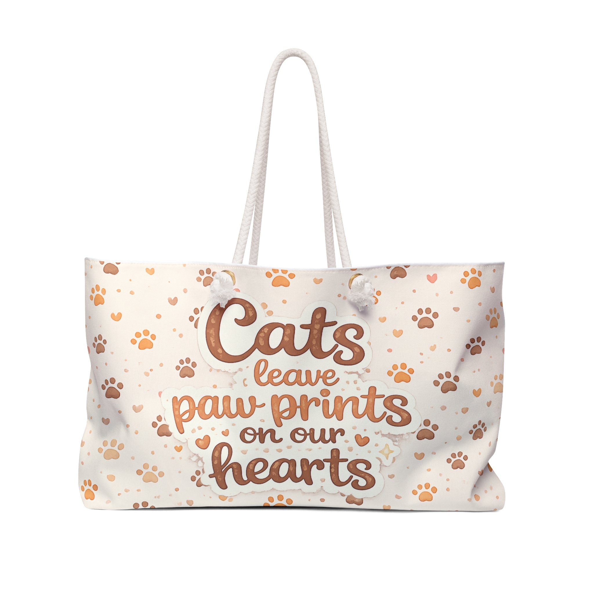 Cats Leave Paw Prints On Our Hearts Weekender Bag