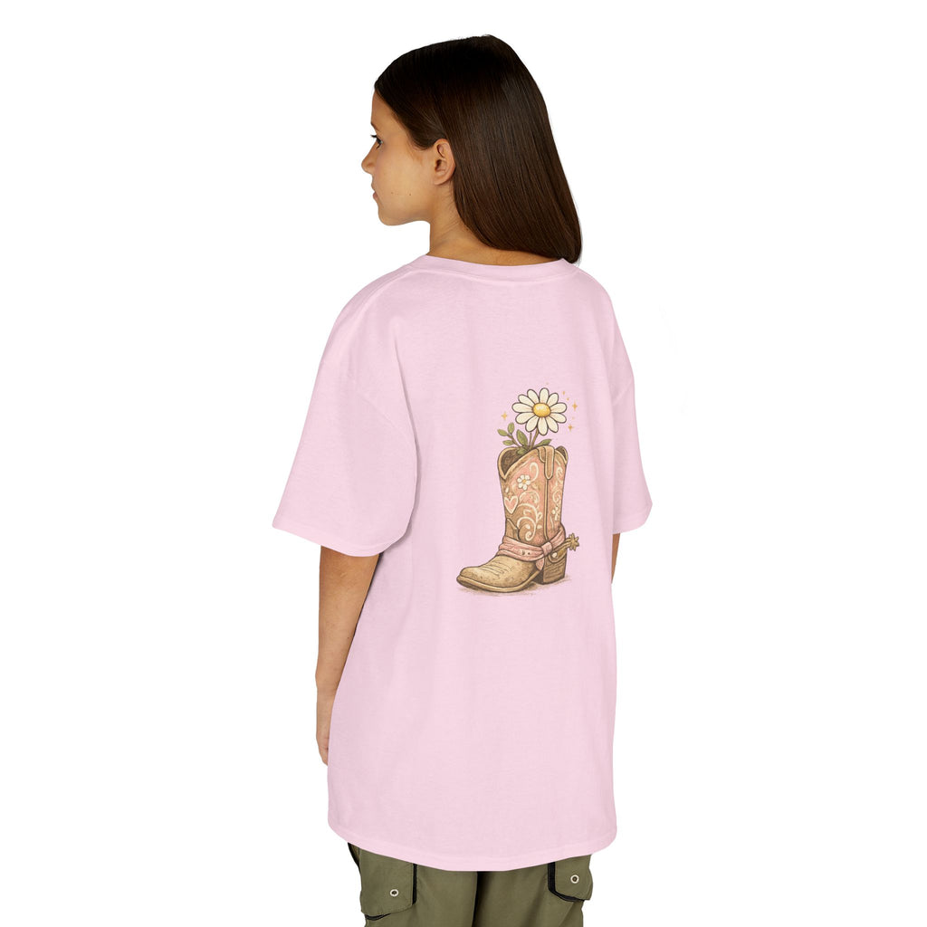 Kids "Saved & Smiling" Cowboy Boot T‑Shirt