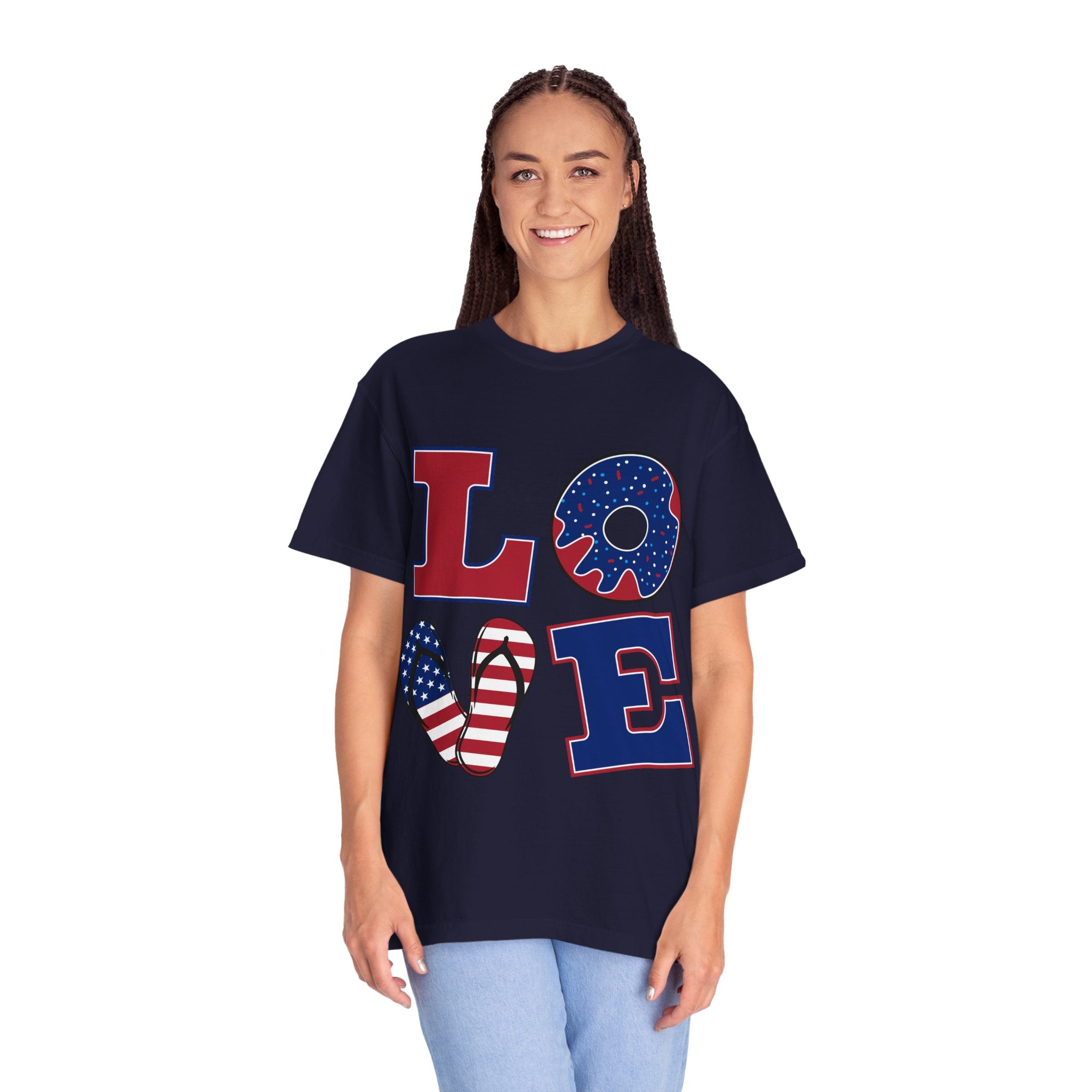 Patriotic 'LOVE' & '’Merica' Graphic T-Shirt – Fourth of July USA Tee