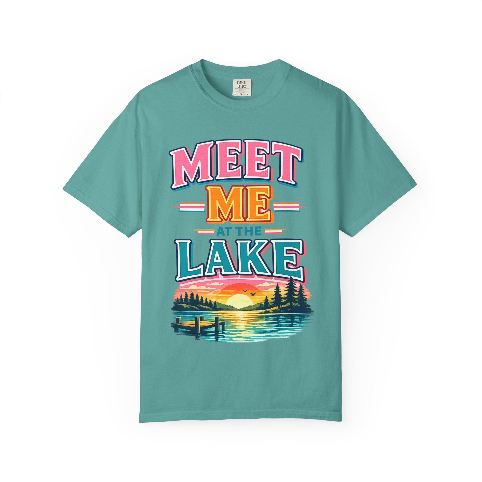 Meet Me at the Lake T-Shirt — Vintage Lakeside Sunset Graphic Tee