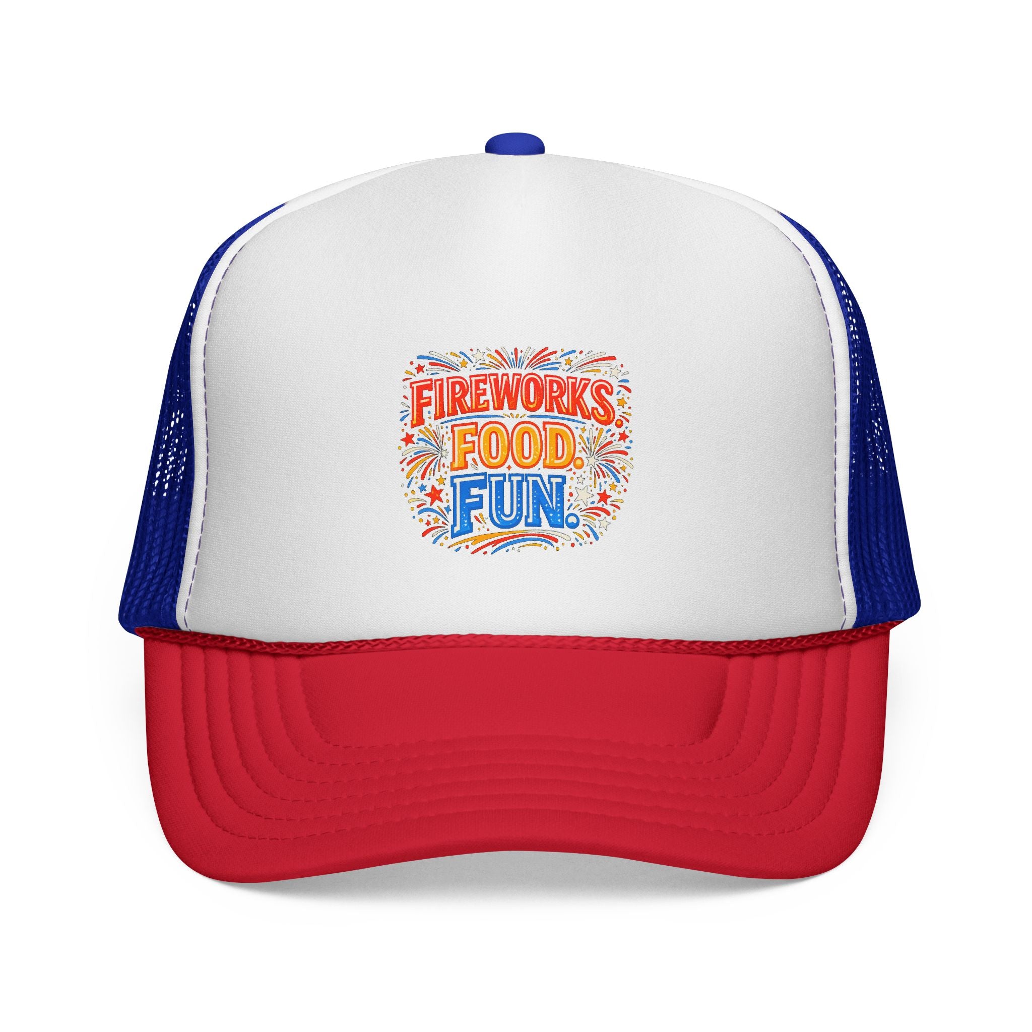 Trucker Cap — Fireworks Food Fun Retro Festival Mesh Hat
