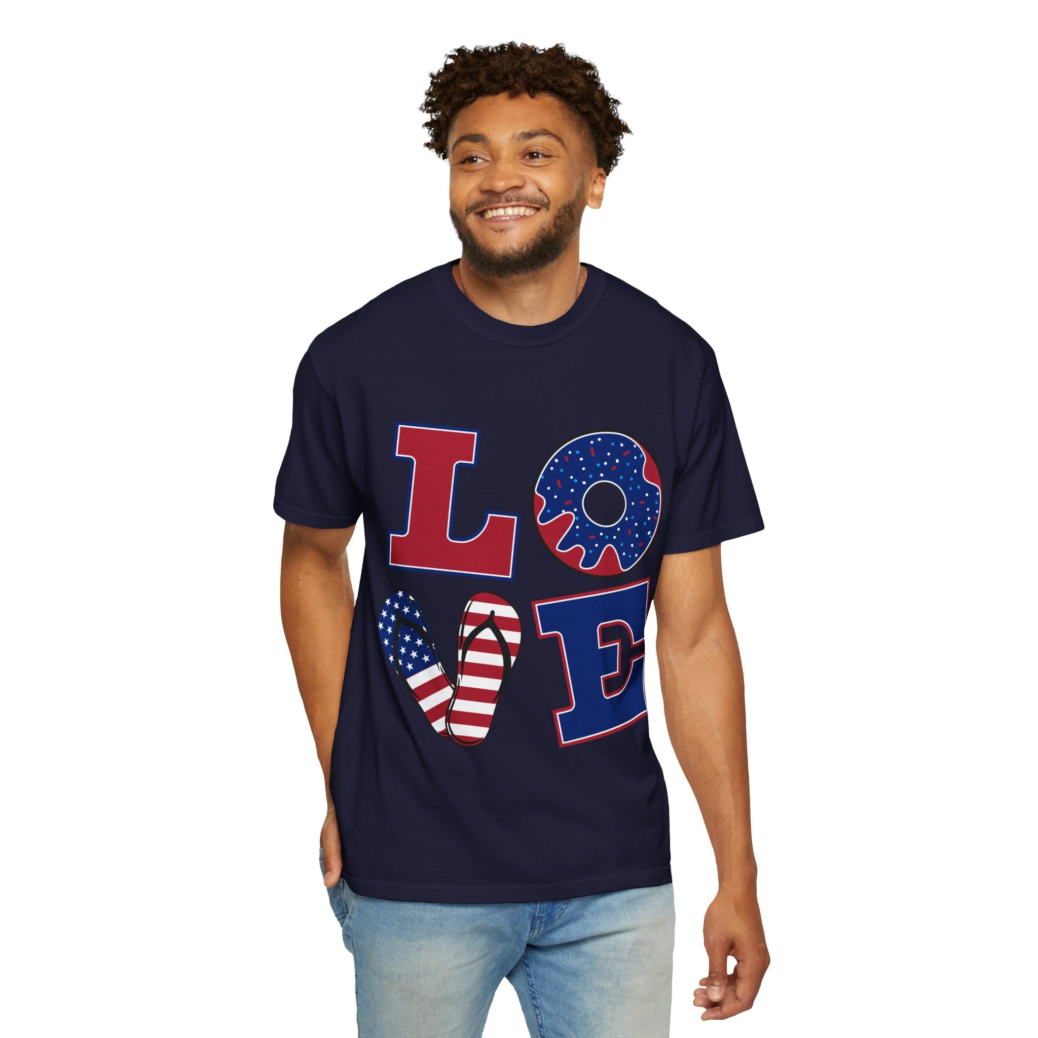 Patriotic 'LOVE' & '’Merica' Graphic T-Shirt – Fourth of July USA Tee