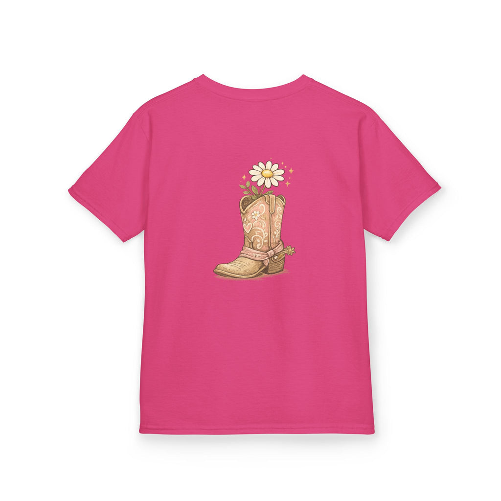 Kids "Saved & Smiling" Cowboy Boot T‑Shirt