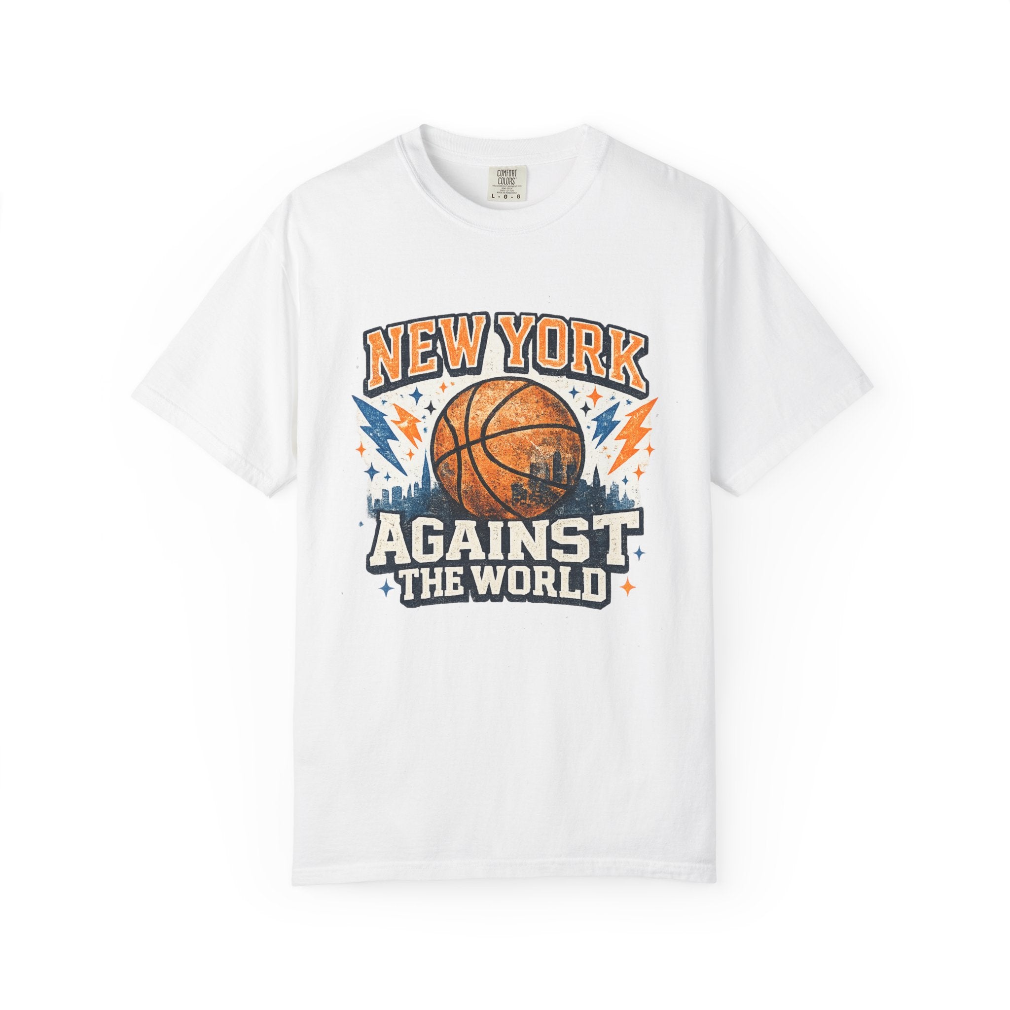 New York Basketball T-Shirt — "Against the World" Vintage Hoop Tee