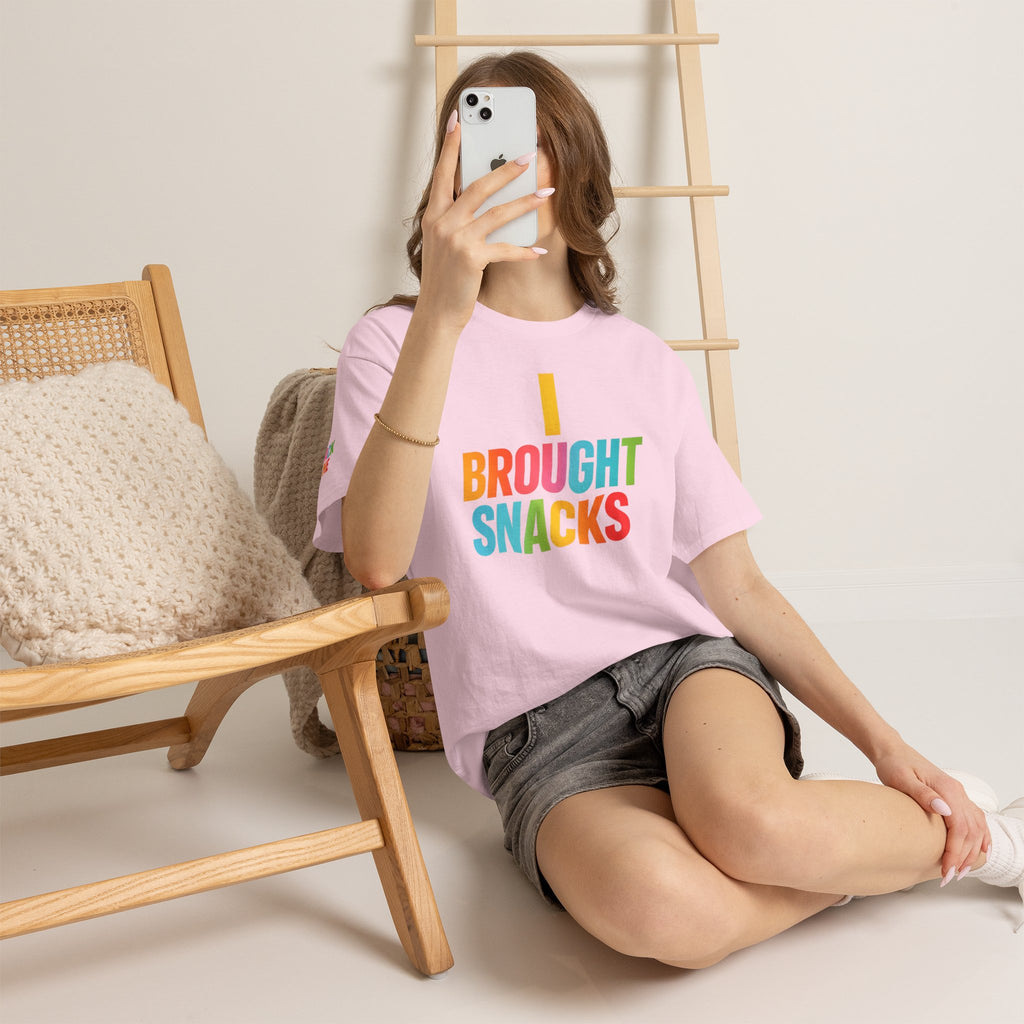 T-Shirt — "I Brought Snacks" Colorful Funny Graphic Tee