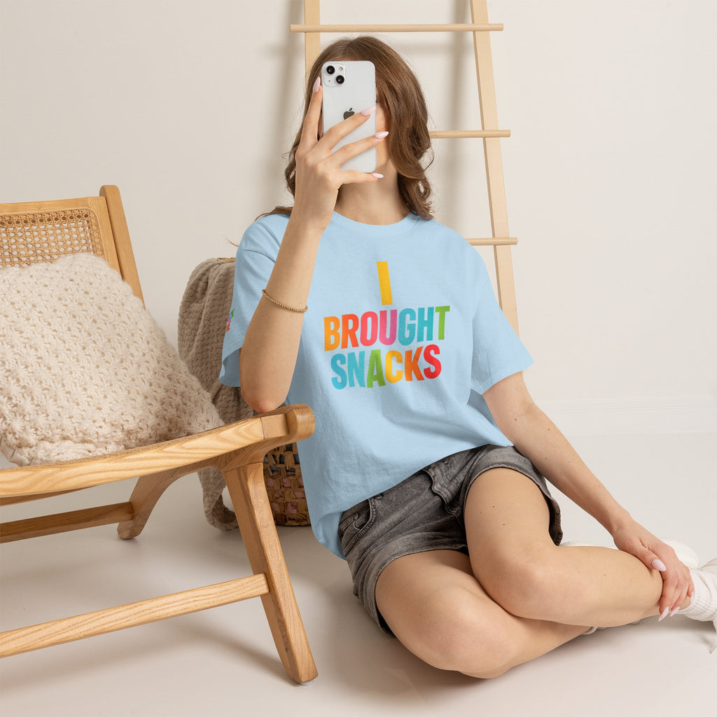 T-Shirt — "I Brought Snacks" Colorful Funny Graphic Tee