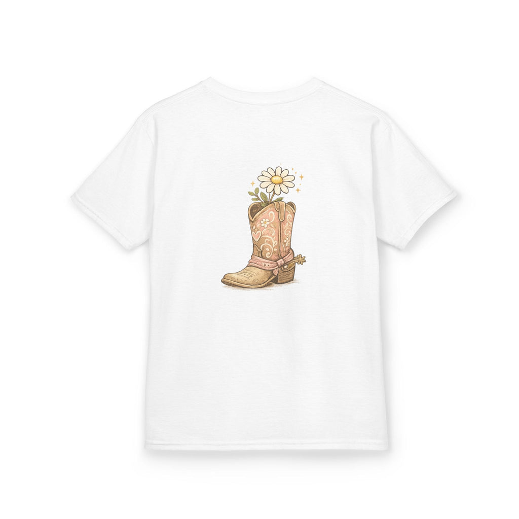 Kids "Saved & Smiling" Cowboy Boot T‑Shirt