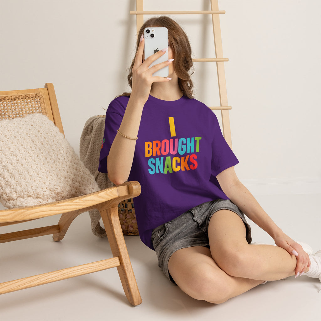 T-Shirt — "I Brought Snacks" Colorful Funny Graphic Tee