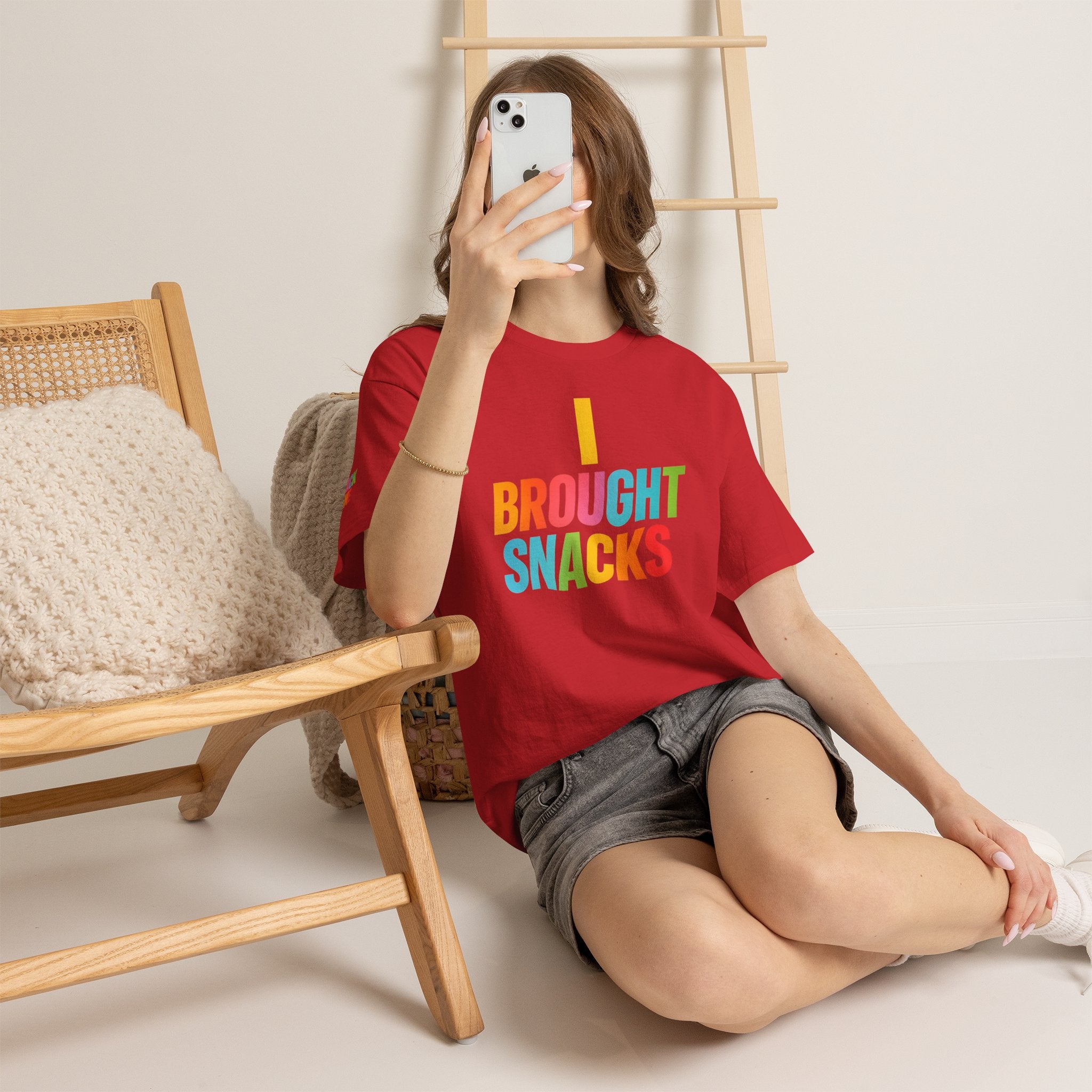 T-Shirt — "I Brought Snacks" Colorful Funny Graphic Tee