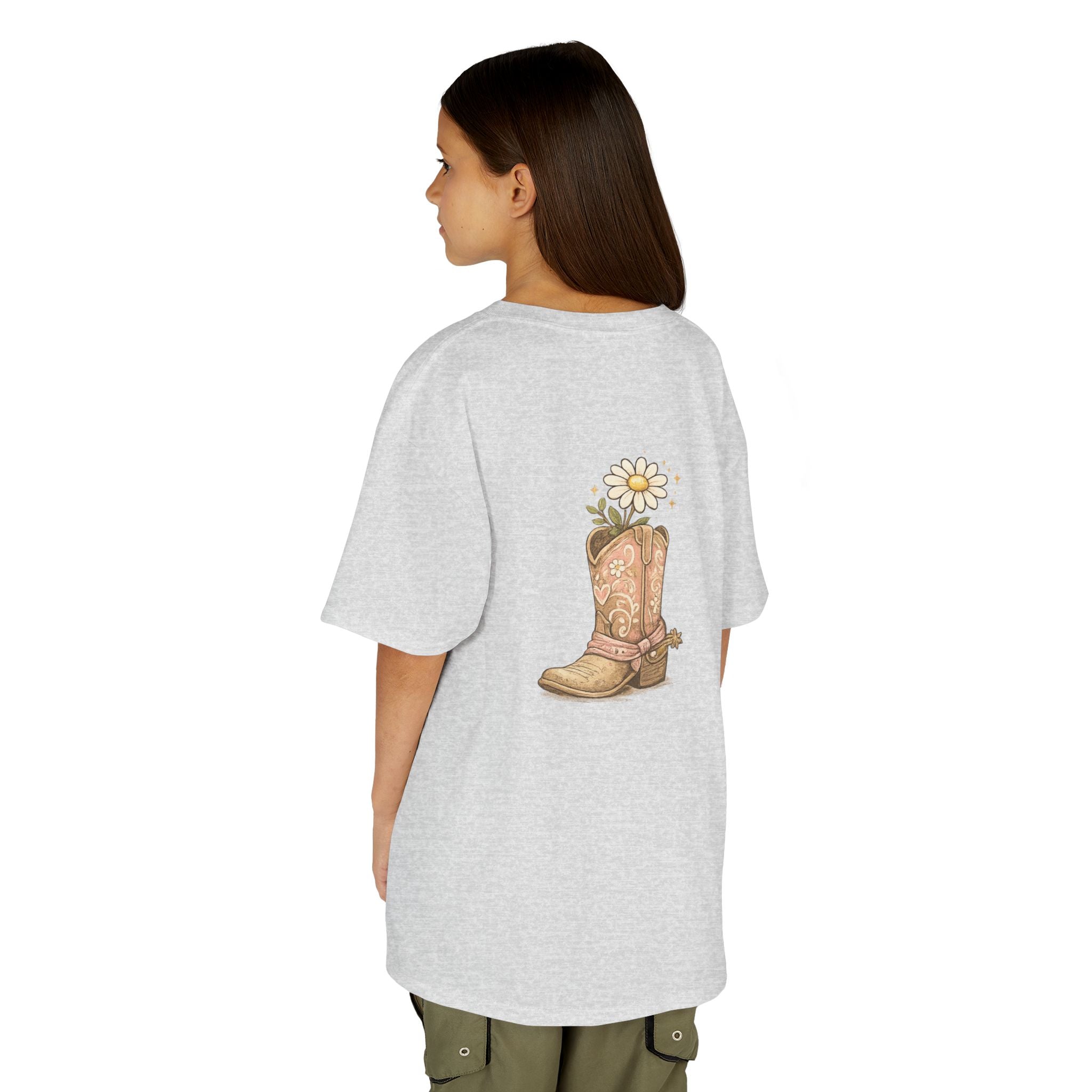 Kids "Saved & Smiling" Cowboy Boot T‑Shirt