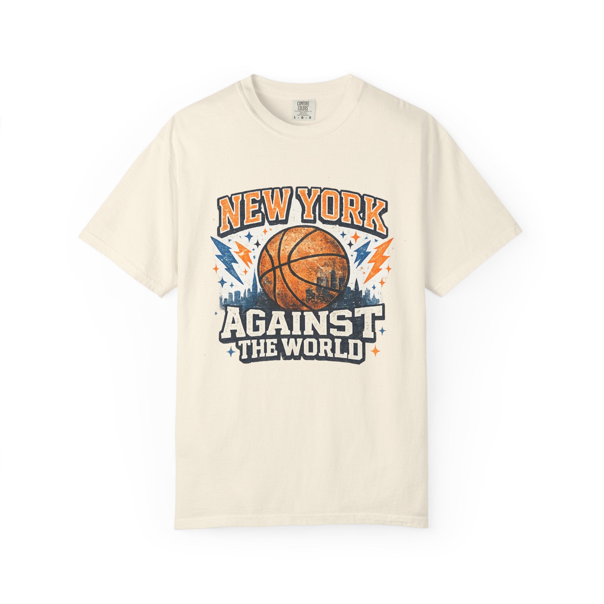 New York Basketball T-Shirt — "Against the World" Vintage Hoop Tee
