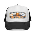 New York Basketball Trucker Hat — "Never Easy, Never Pretty" Vintage Sports Cap