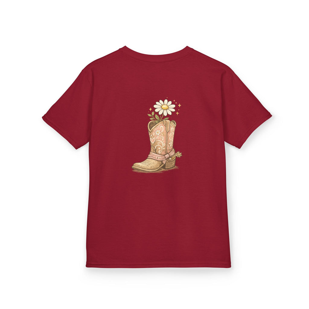 Kids "Saved & Smiling" Cowboy Boot T‑Shirt