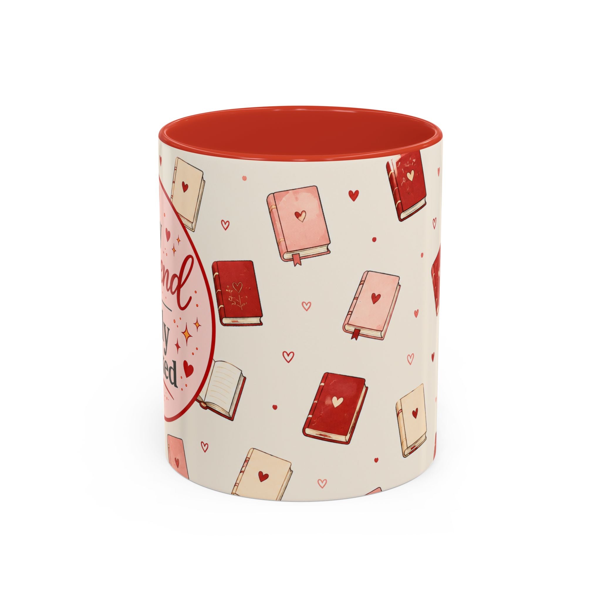 Accent Coffee Mug — "My Weekend Is Fully Booked" Book Lover Coffee Mug