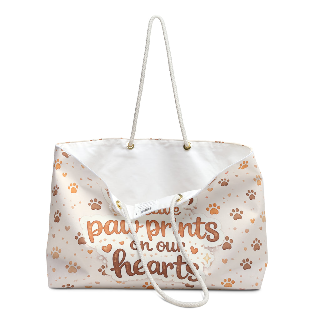 Cats Leave Paw Prints On Our Hearts Weekender Bag