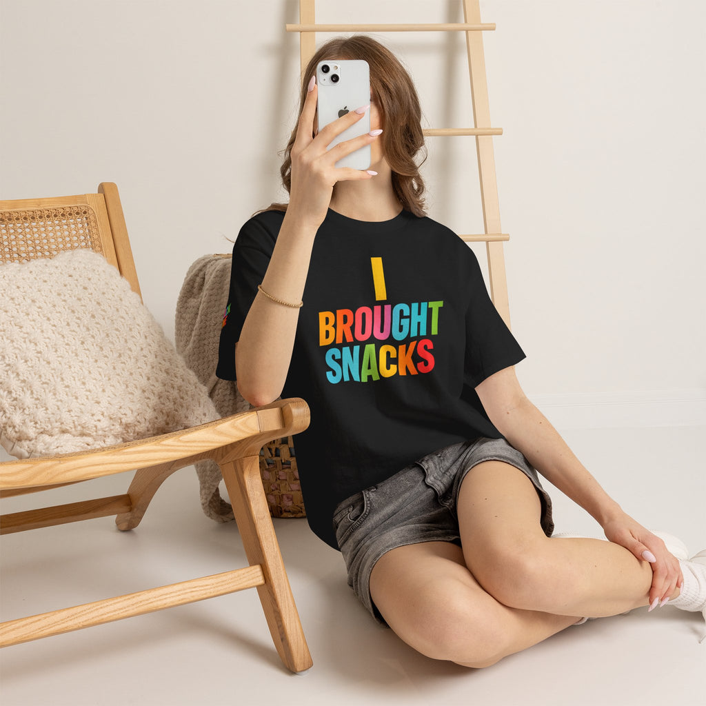 T-Shirt — "I Brought Snacks" Colorful Funny Graphic Tee