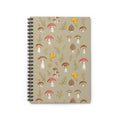 Mushroom Pattern Spiral Notebook — Ruled Journal for Nature Lovers