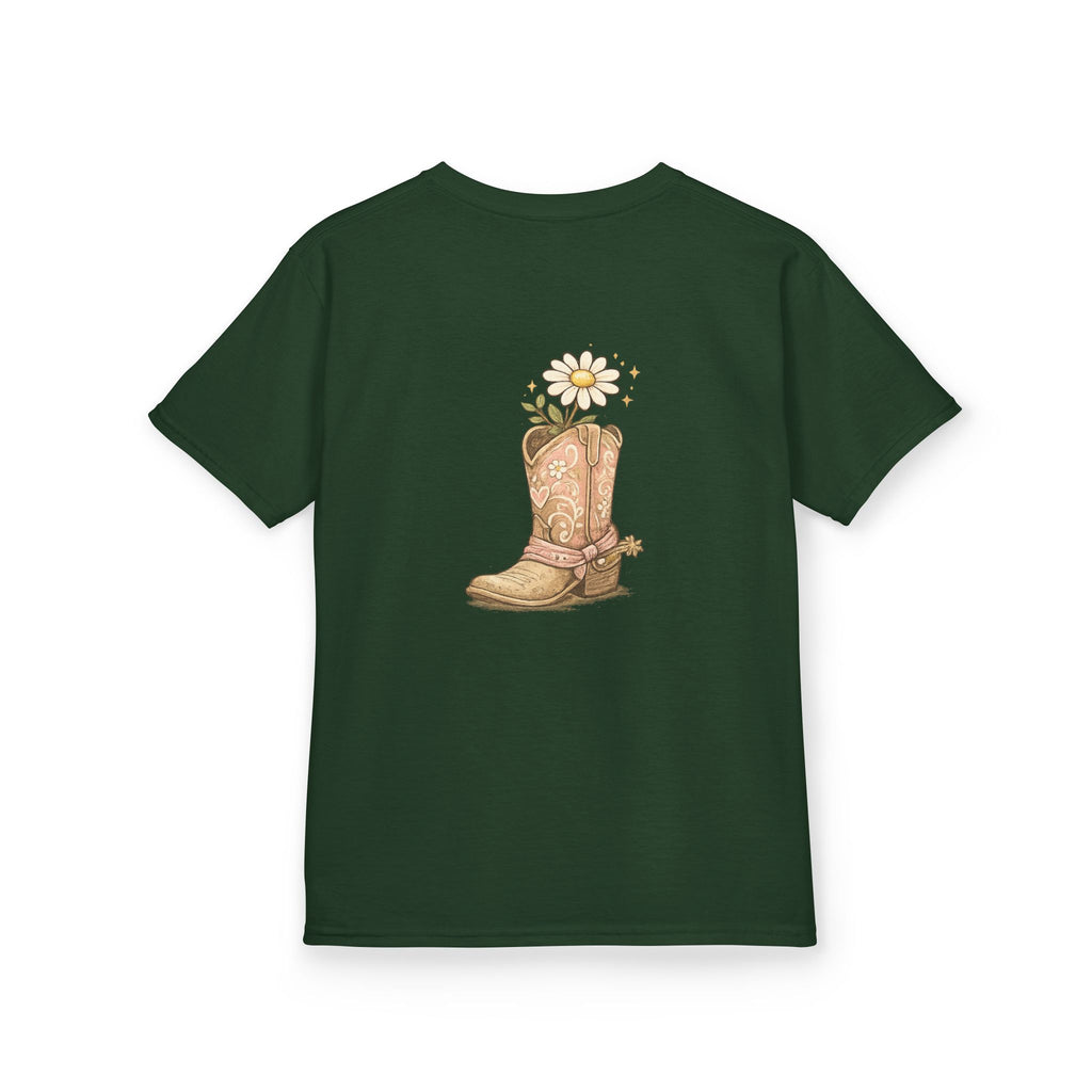 Kids "Saved & Smiling" Cowboy Boot T‑Shirt