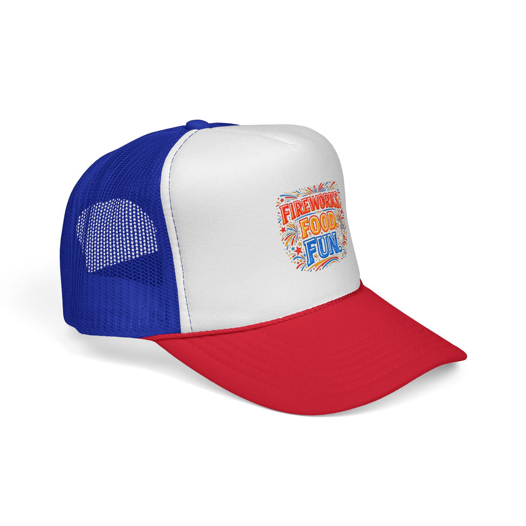 Trucker Cap — Fireworks Food Fun Retro Festival Mesh Hat