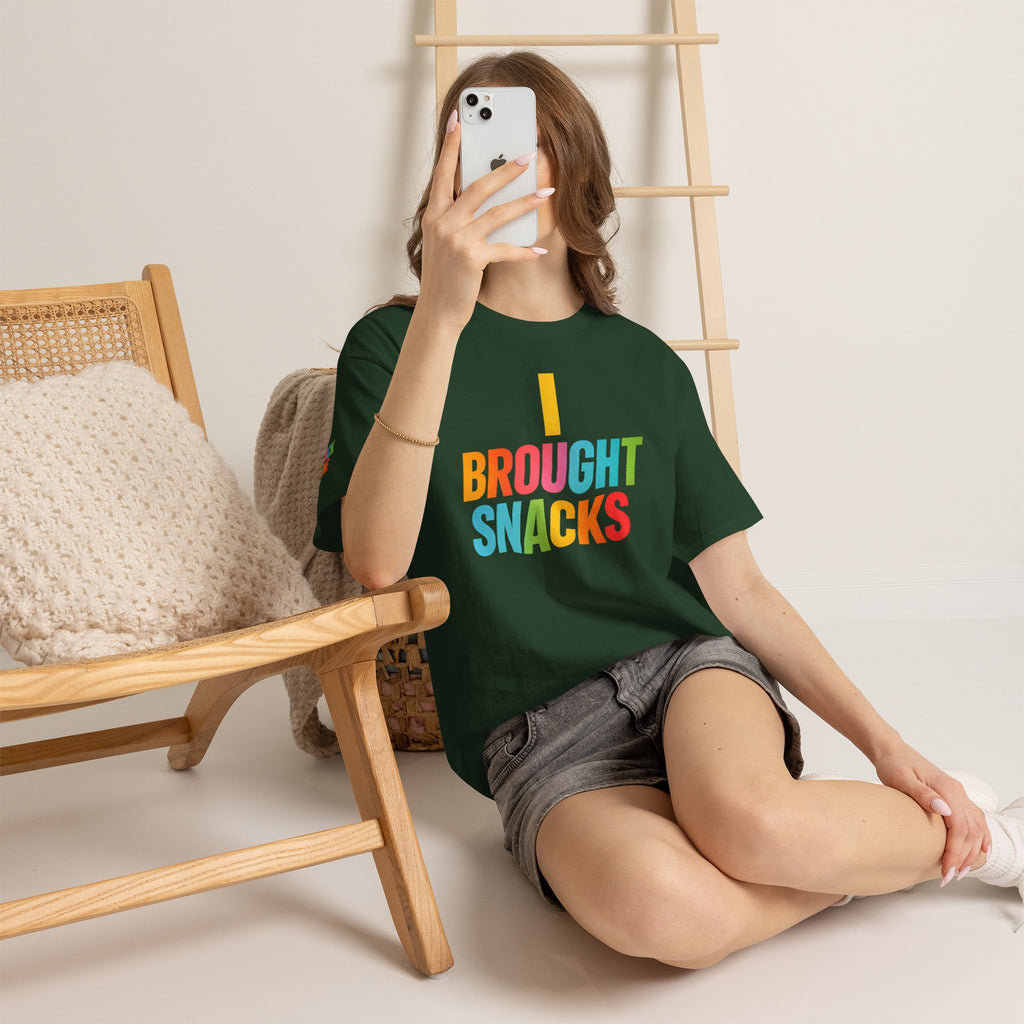 T-Shirt — "I Brought Snacks" Colorful Funny Graphic Tee