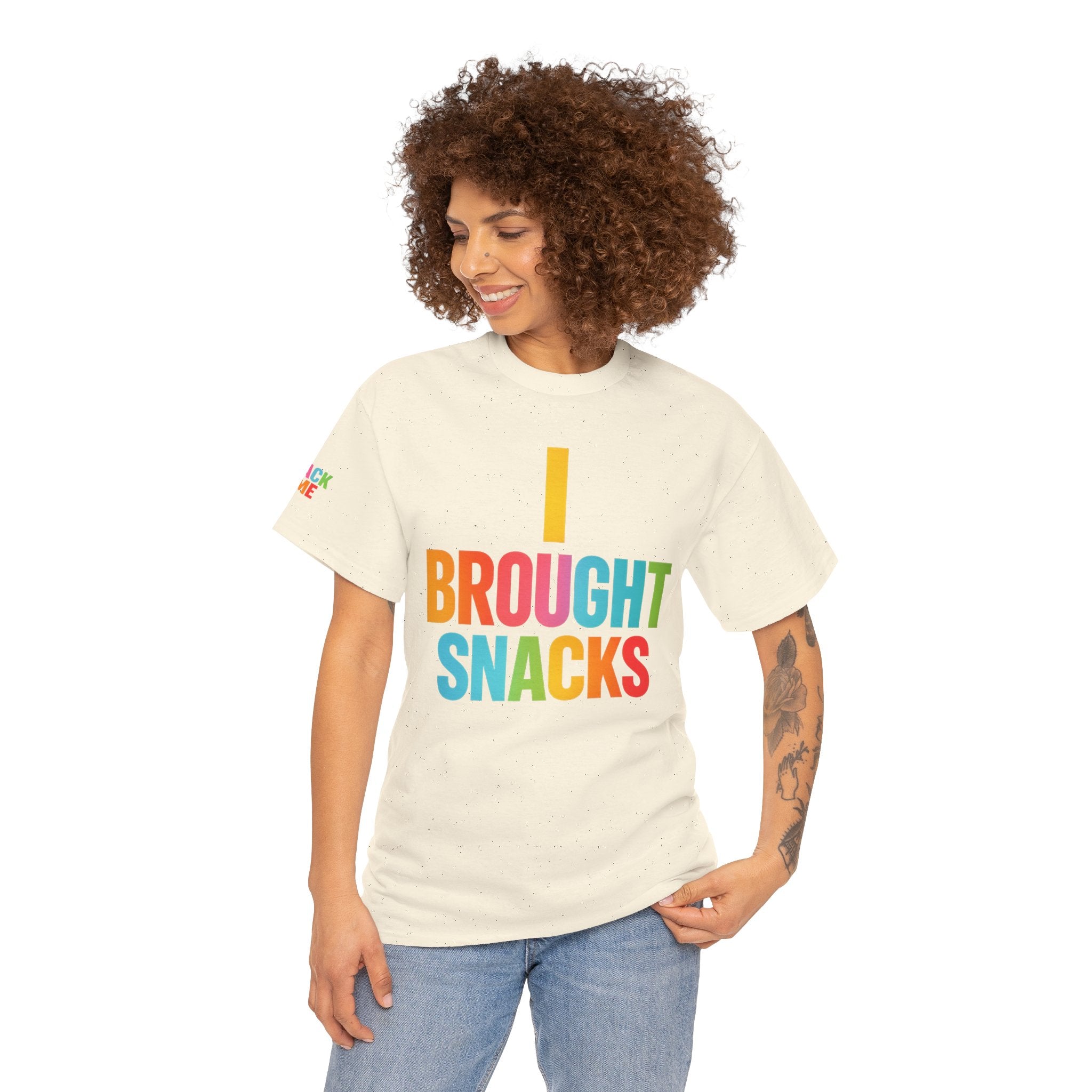 T-Shirt — "I Brought Snacks" Colorful Funny Graphic Tee