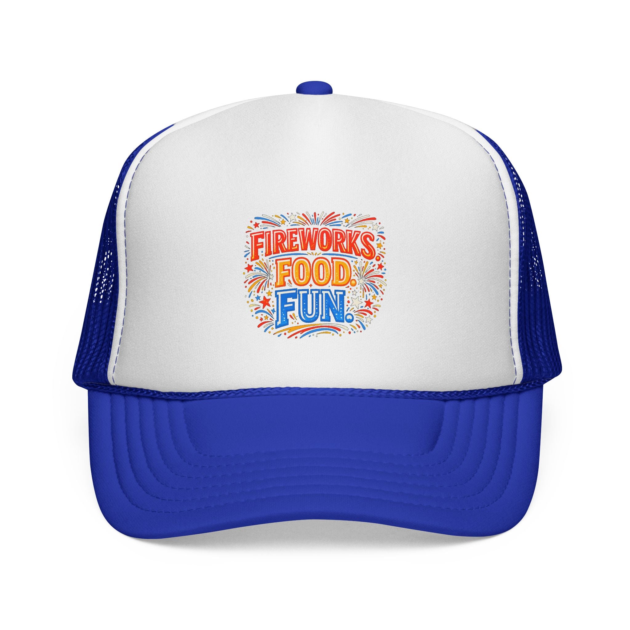 Trucker Cap — Fireworks Food Fun Retro Festival Mesh Hat