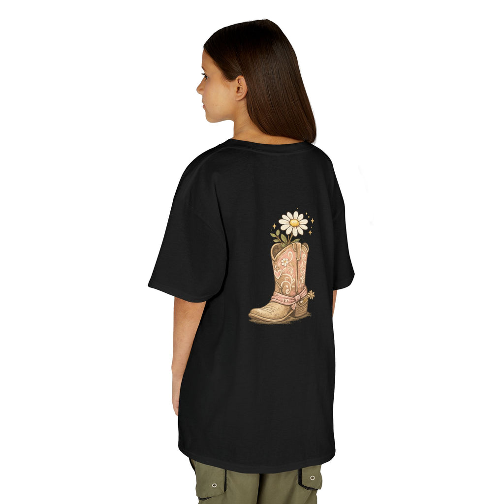 Kids "Saved & Smiling" Cowboy Boot T‑Shirt