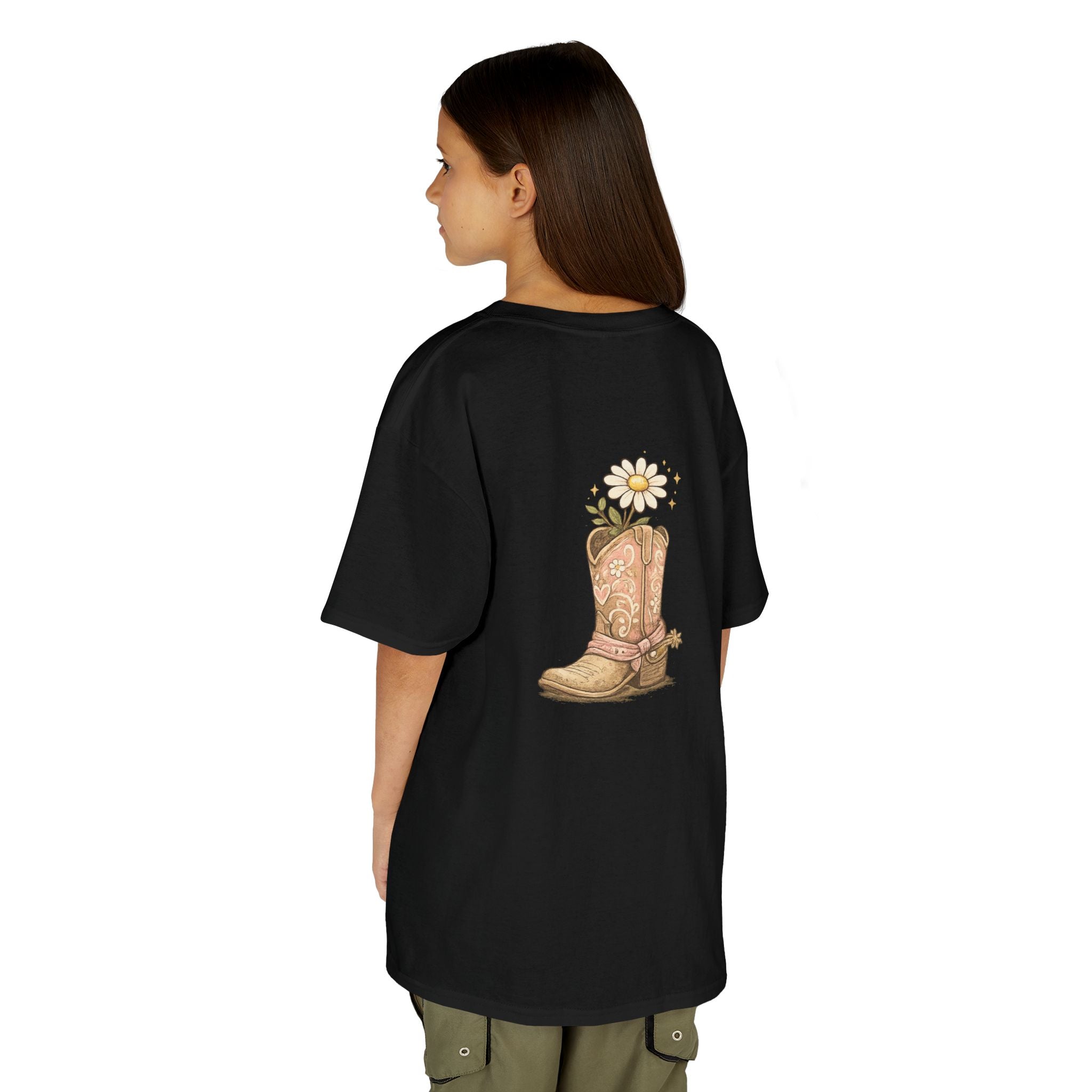 Kids "Saved & Smiling" Cowboy Boot T‑Shirt