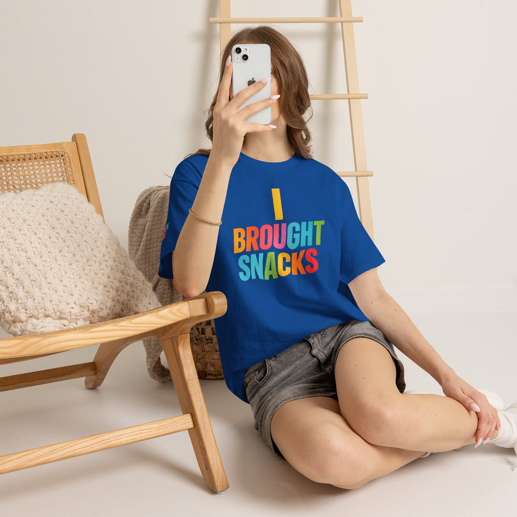 T-Shirt — "I Brought Snacks" Colorful Funny Graphic Tee