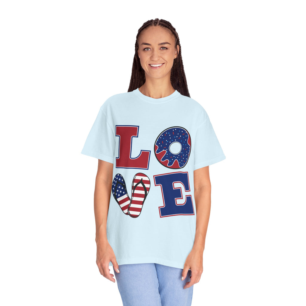 Patriotic 'LOVE' & '’Merica' Graphic T-Shirt – Fourth of July USA Tee
