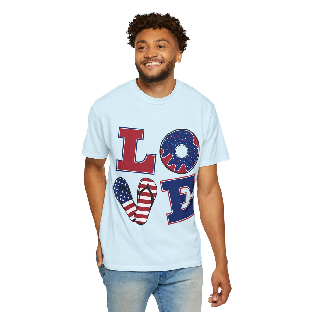 Patriotic 'LOVE' & '’Merica' Graphic T-Shirt – Fourth of July USA Tee
