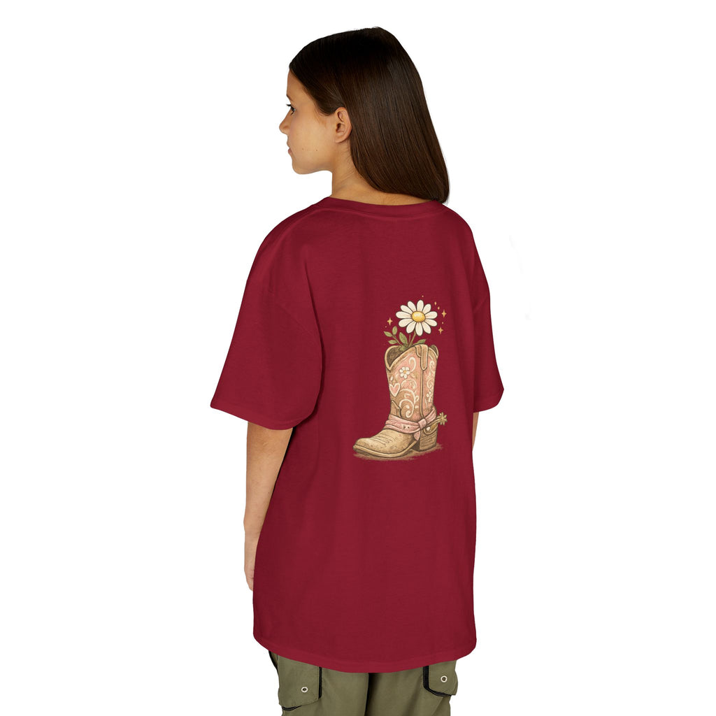 Kids "Saved & Smiling" Cowboy Boot T‑Shirt
