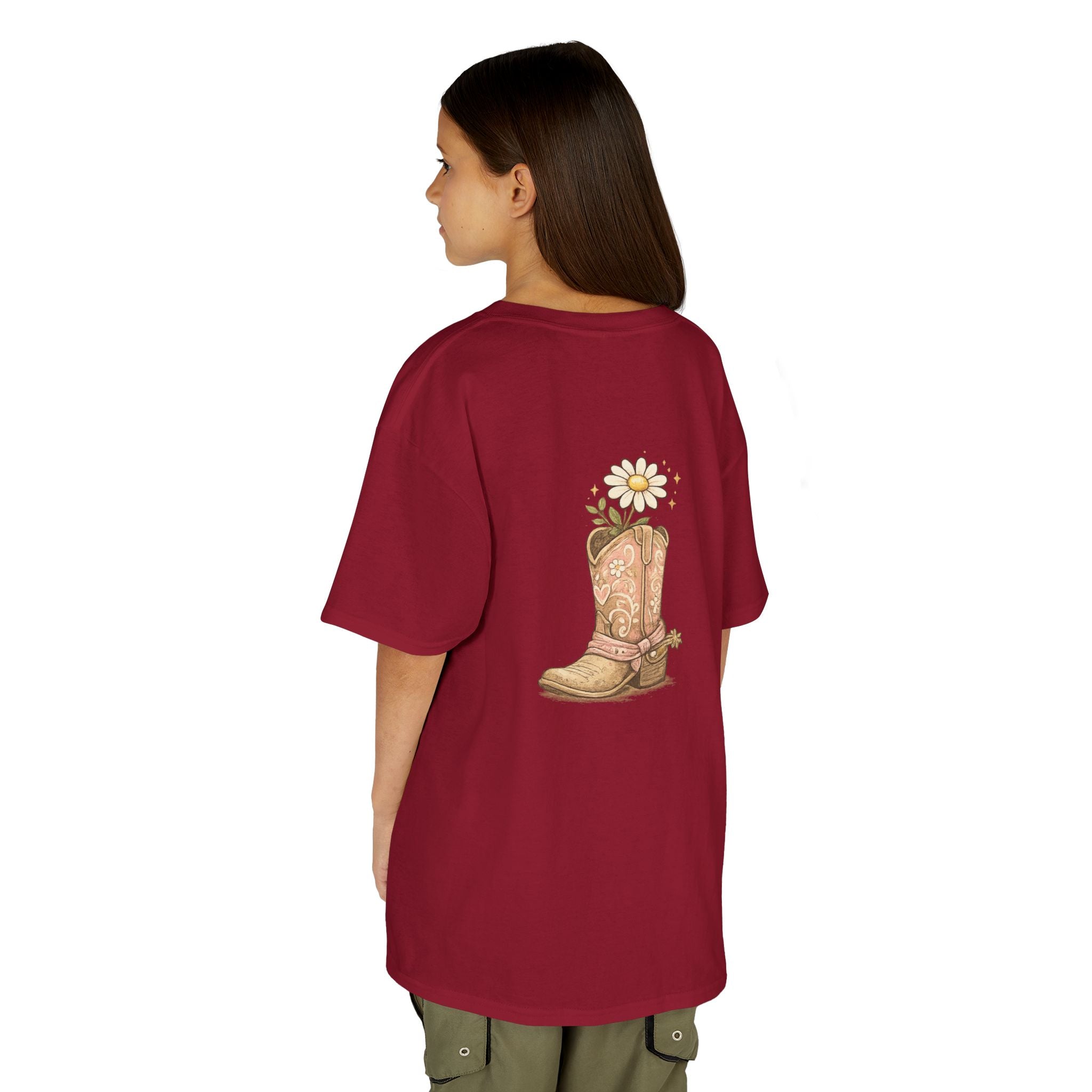 Kids "Saved & Smiling" Cowboy Boot T‑Shirt