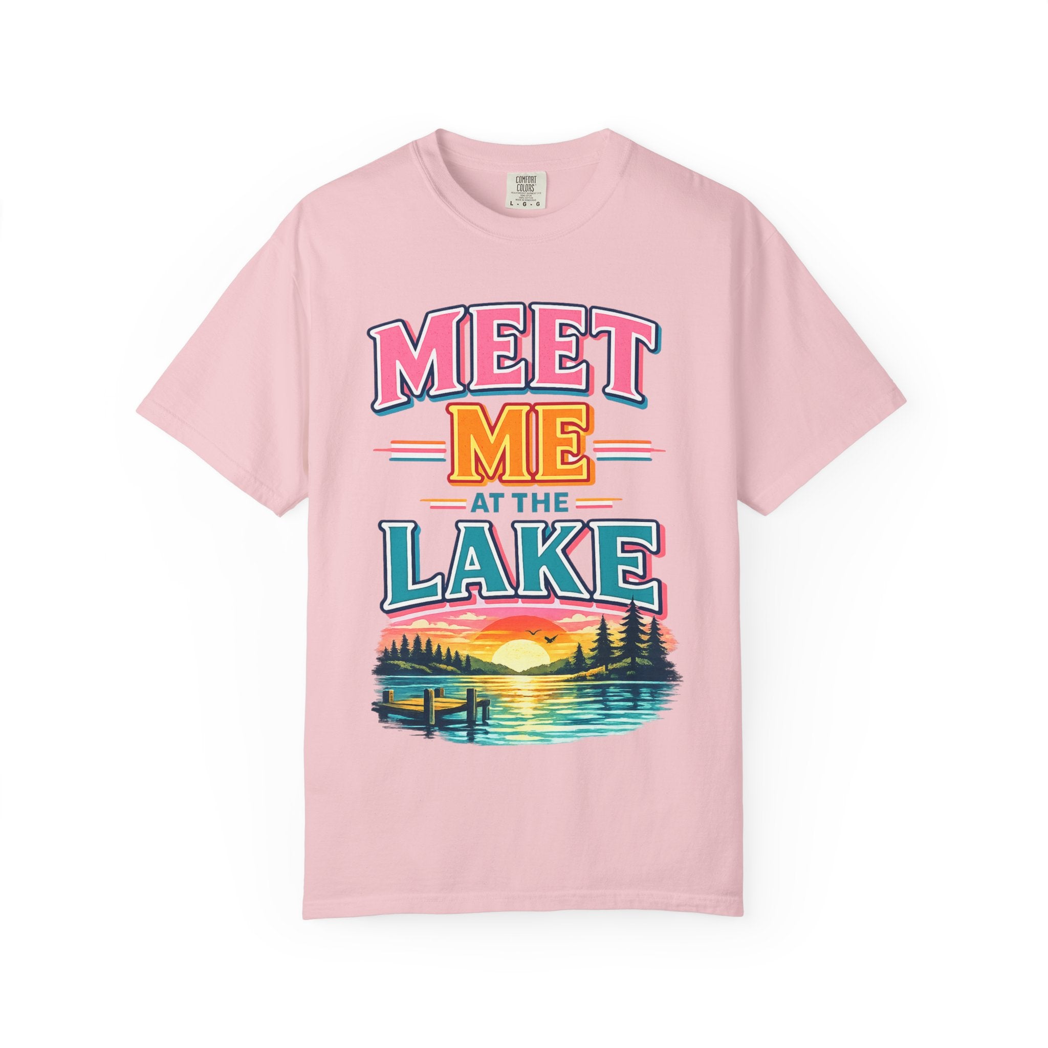 Meet Me at the Lake T-Shirt — Vintage Lakeside Sunset Graphic Tee
