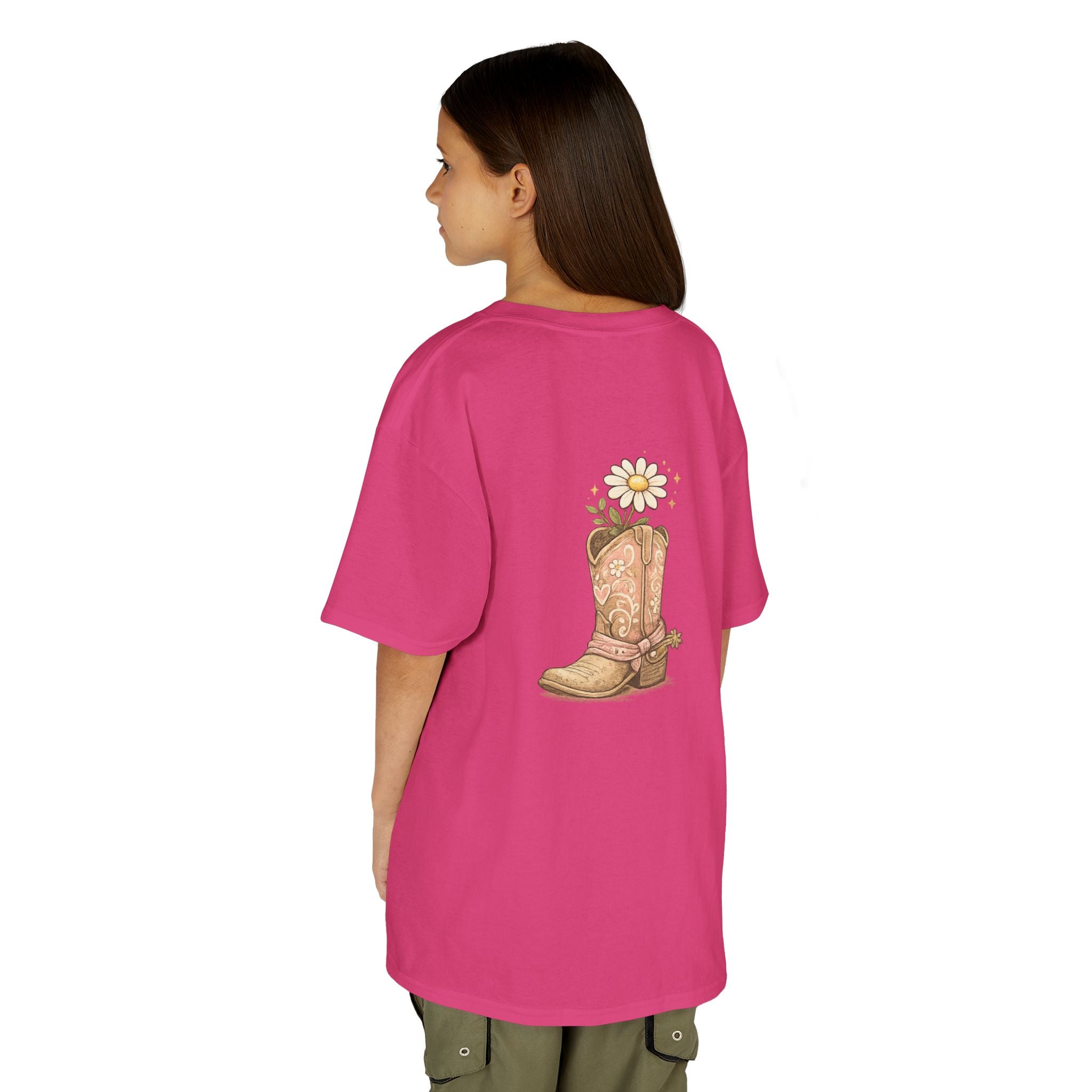 Kids "Saved & Smiling" Cowboy Boot T‑Shirt
