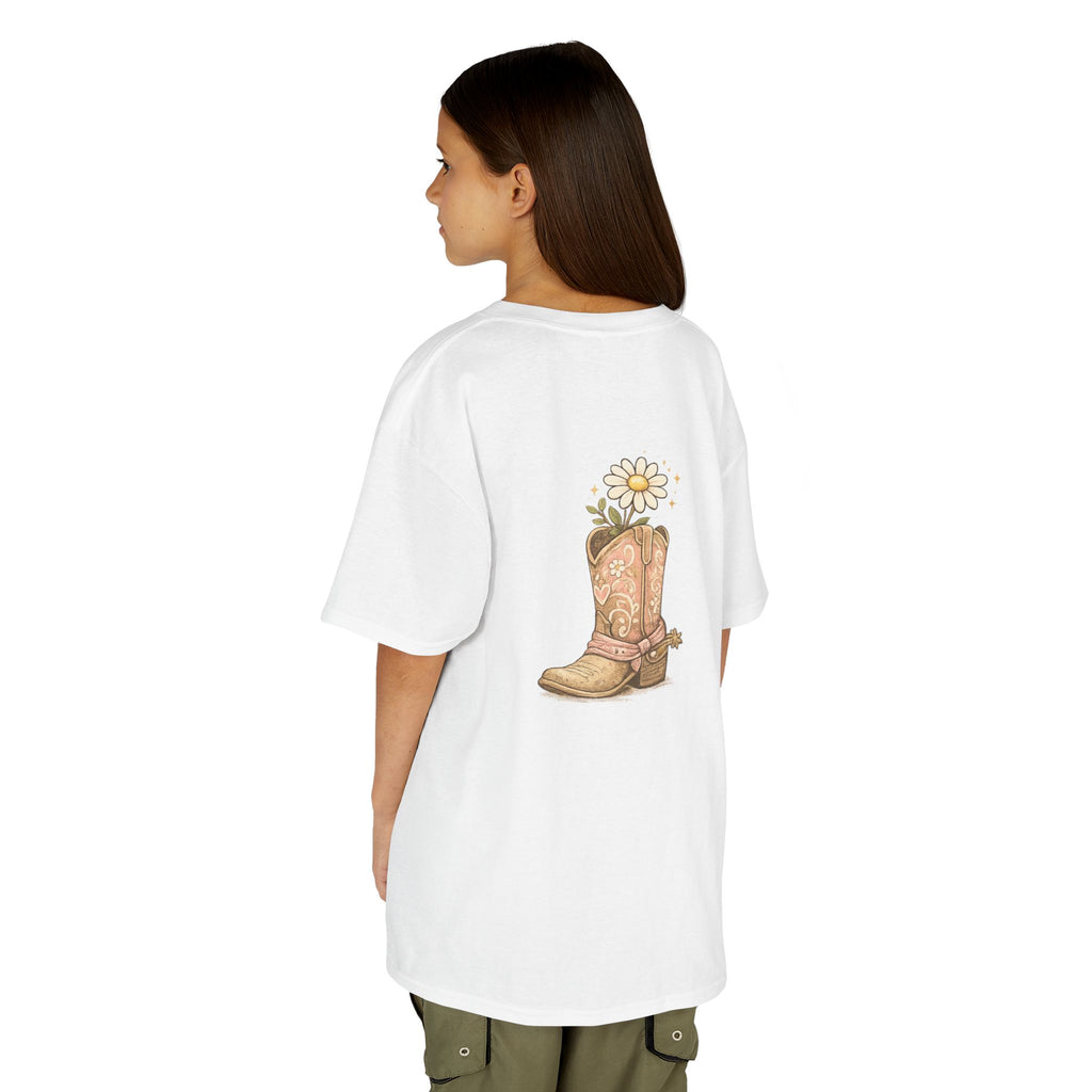 Kids "Saved & Smiling" Cowboy Boot T‑Shirt
