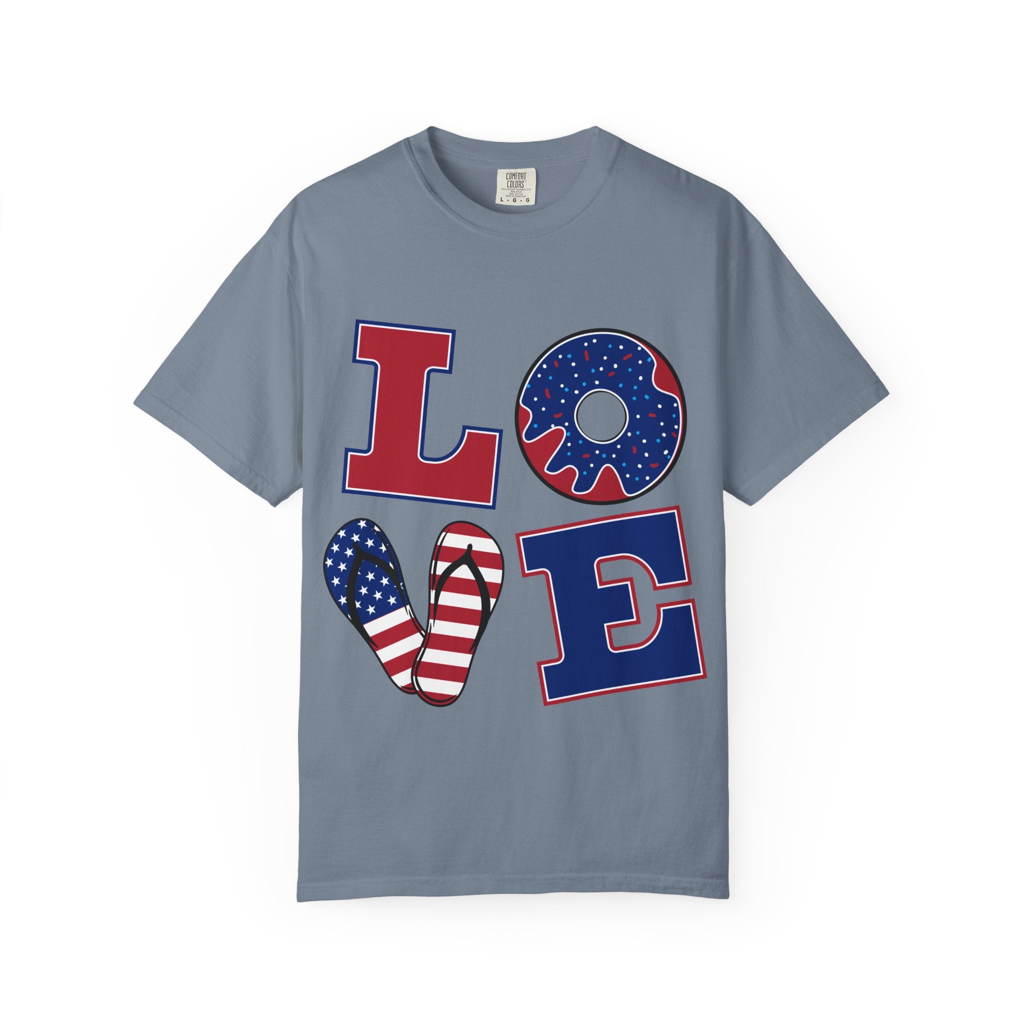 Patriotic 'LOVE' & '’Merica' Graphic T-Shirt – Fourth of July USA Tee