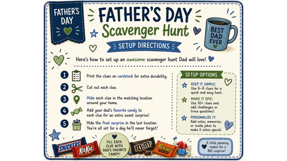 Father's Day Printable Scavenger Hunt